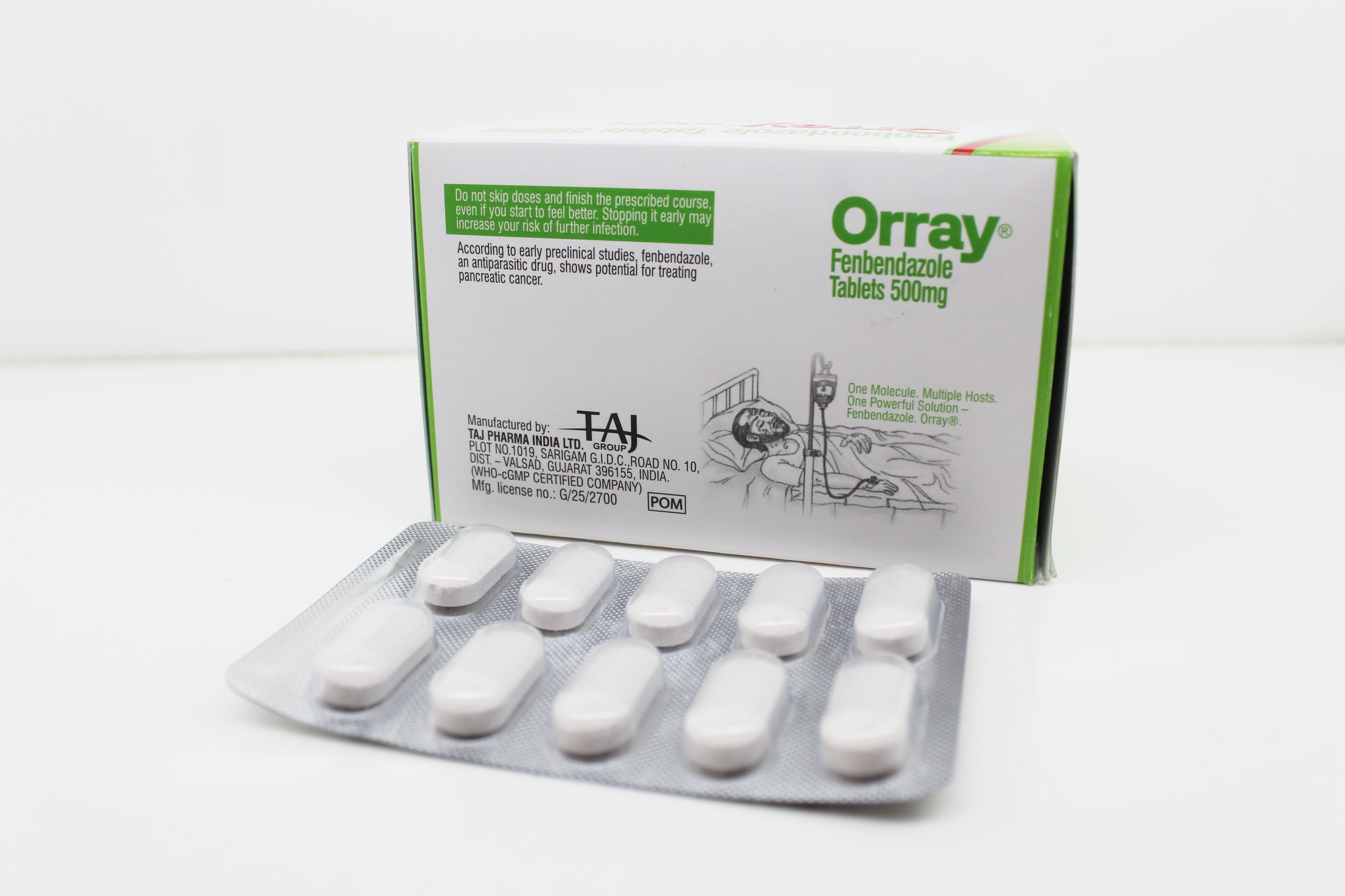 Fenbendazole Tablets 500mg - Fenbendazole Tablets 500mg Manufacturer And Expoter manufactured by Taj Pharma India for global export